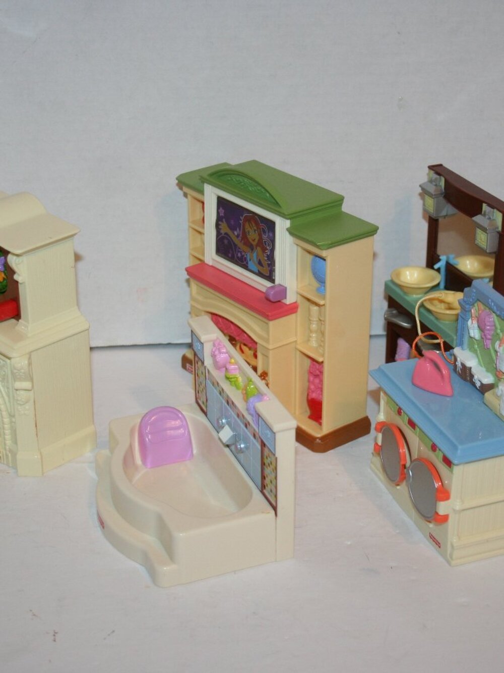 Fisher Price (5) Loving Family DollHouse Appliance & Furniture Set Lot - Picture 8 of 9